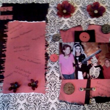 Halloween page using scraps of darkness kit