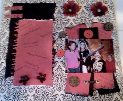 Halloween page using scraps of darkness kit