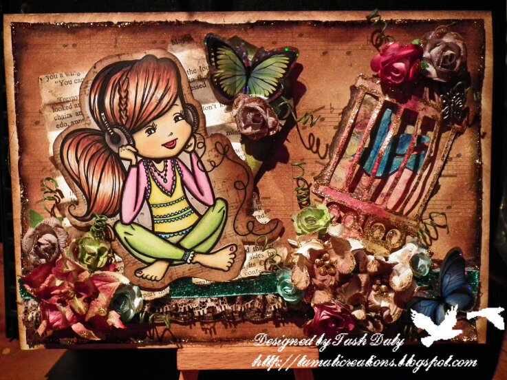 Sweet August - Tickled Pink Stamps DT Card