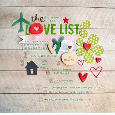 The Love List *Studio Calico Oct Kits