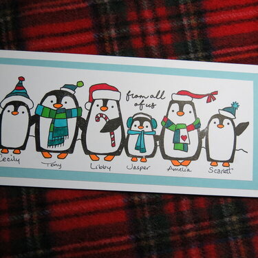 Penguin Parade Christmas Card