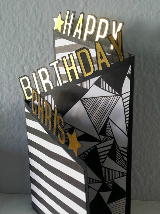 Happy birthday Chris - black and gold