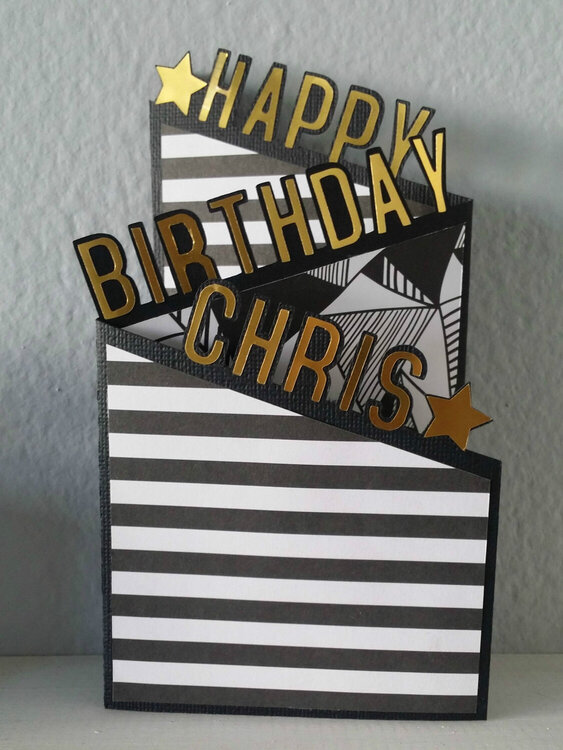 Happy birthday Chris - black and gold