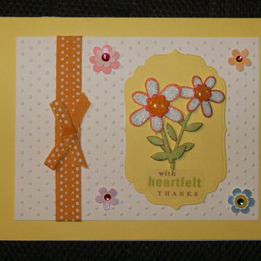 Flowery Thank you card