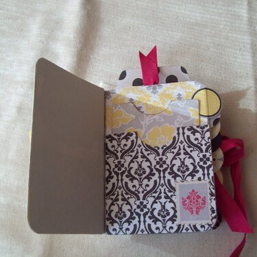 Altered a mini  notebook - Address book (inside front cover )
