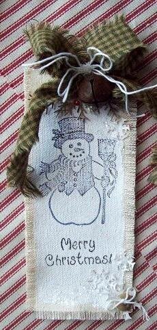 Canvas gift tag ~