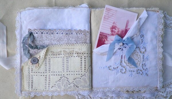 pg 3 and 4 of Fabric and Lace Album