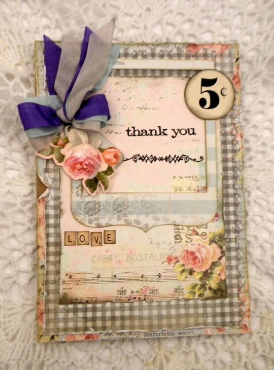 A bit Shabby Chic Thank You card~