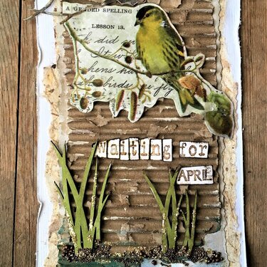 Hanging tag ~ Waiting for April