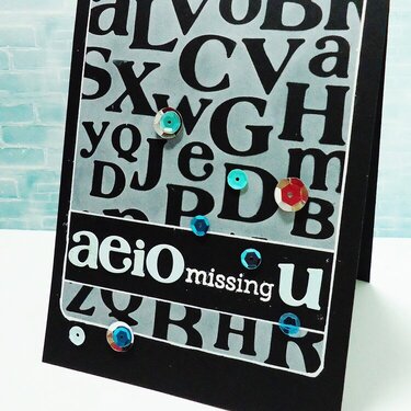AEIO Missing U (You) Card