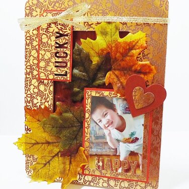 Altered Fall-Theme Picture Frame