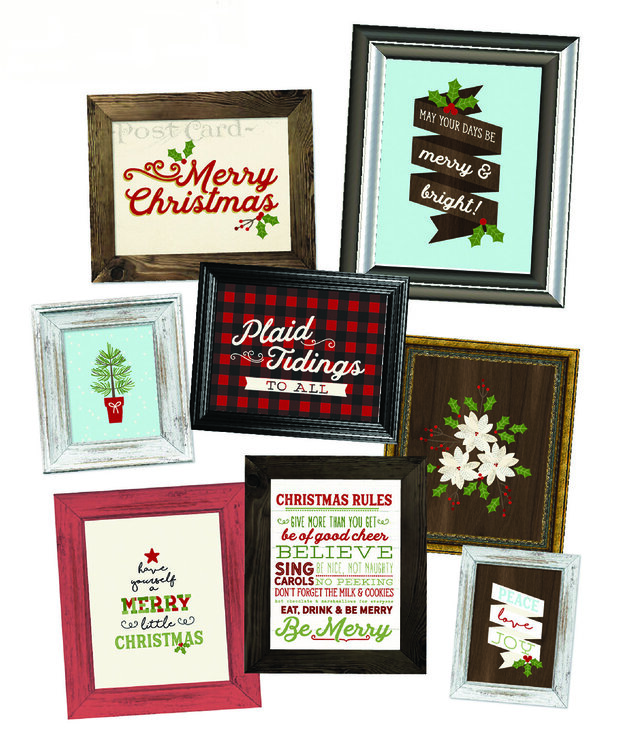 Home Decor Frames featuring Simple Stories Classic Christmas