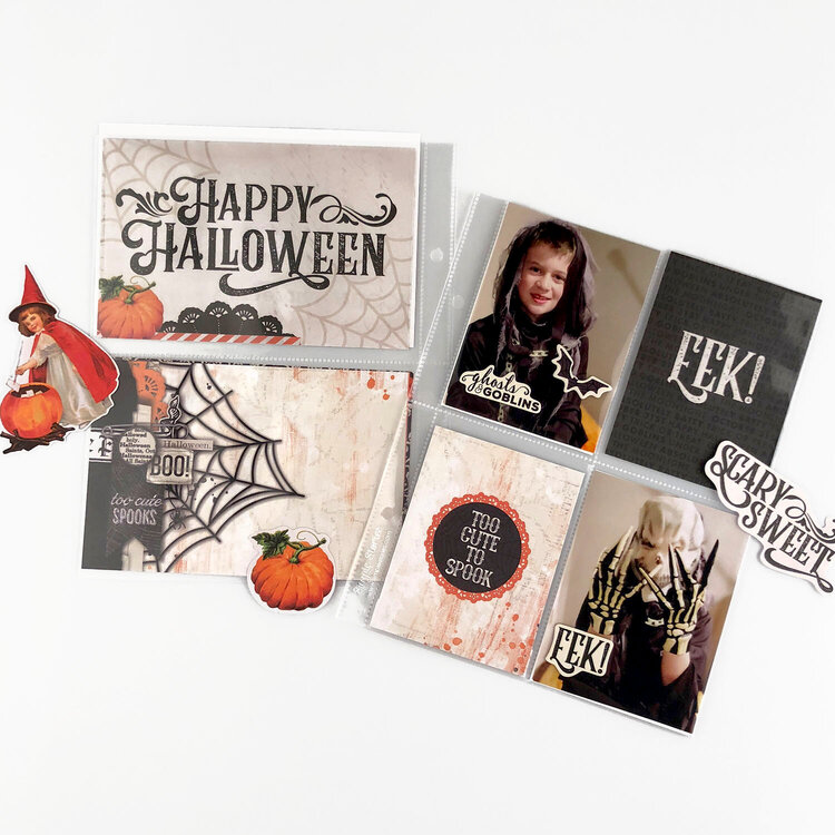 6x8 Pocket Page Featuring Simple Vintage Halloween