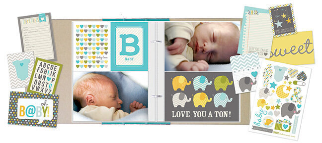 NEW!  Simple Stories SN@P! Sets - Baby Boy