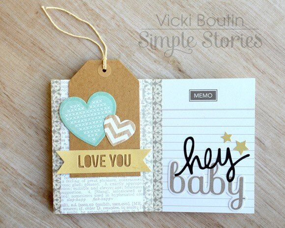 Hello Baby Accordion Card by Vicki Boutin