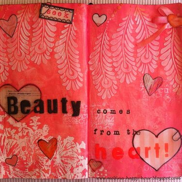 Art journal page: Beauty comes from the heart