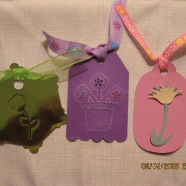 Three Floral Tags
