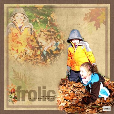 Frolic amd meriment in the  fall leaves-Pokey Peas