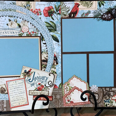 Graphic 45 - Time To Flourish - January 2 Page Layout