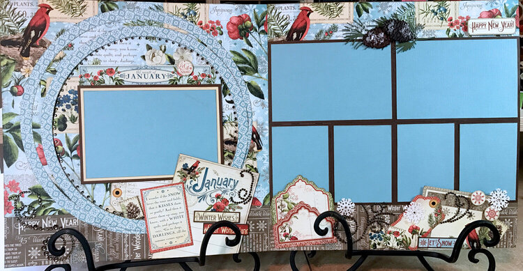 Graphic 45 - Time To Flourish - January 2 Page Layout