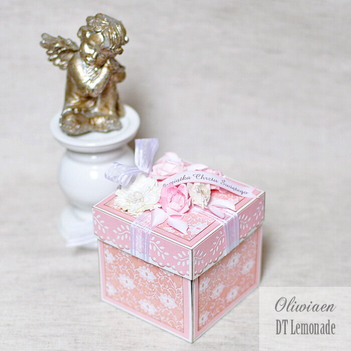 Baptism Keepsake Exploding Box *DT Lemonade*