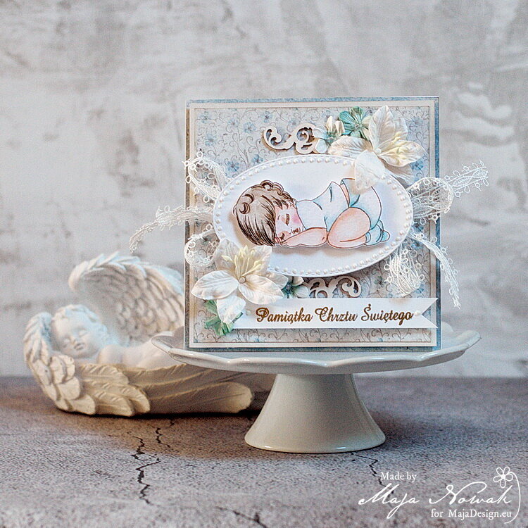 Baby Boy Baptism Card *DT Maja Design*