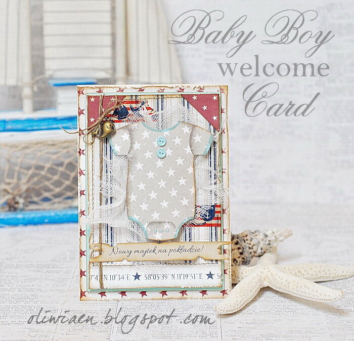 Baby Boy Welcome Card *DT Maja Design*