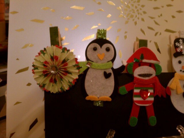 Cristmas clothespin magnets