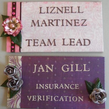 Name &amp; Title plaques