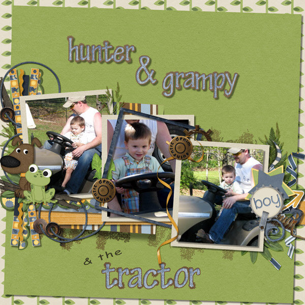 Hunter &amp; Grampy &amp; the Tractor