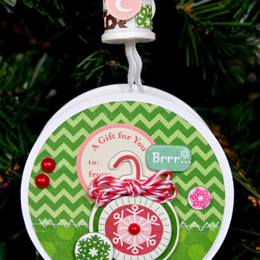 Ribbon Spool Ornament *Echo Park Holly Jolly*