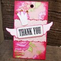 Crown and Wings Thank you shipping card/tag