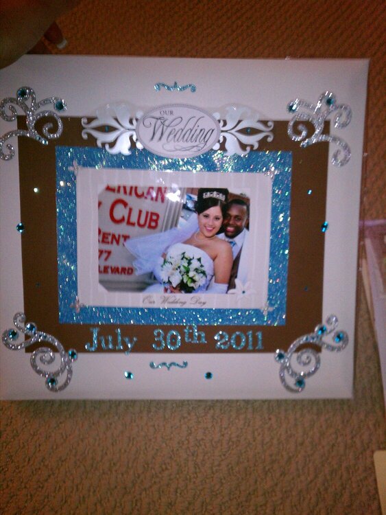 Cover to our wedding scrapbook