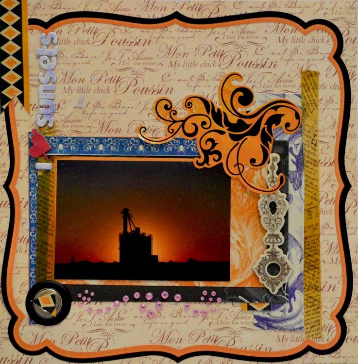 Sunset Silhouette Layout