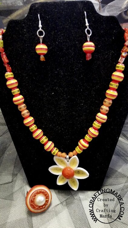 Quilled Jewelry-Sunrise Flower