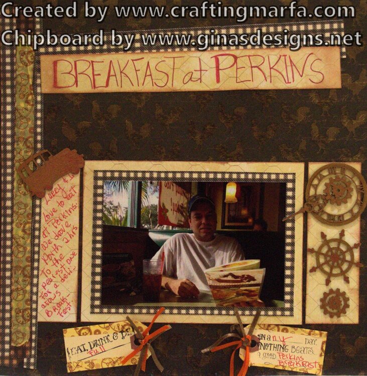 Scrapbook Layout-Breakfast at Perkins
