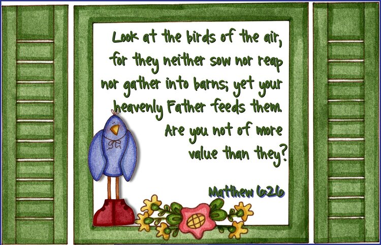 Scripture Card-Matthew 6:26