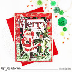 Simple Vintage Christmas Lodge Foam Stickers 50/Pkg- - 810079986675
