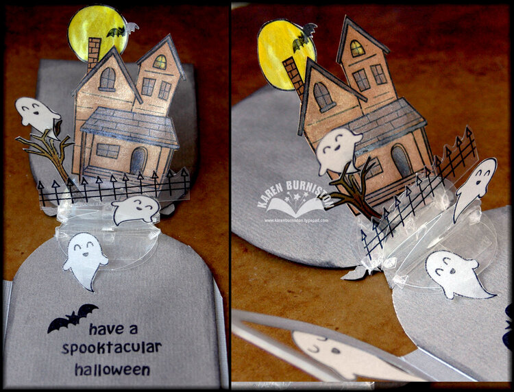 Halloween Pop-up Card using Stamps