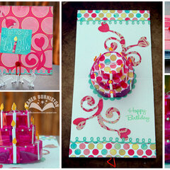 Pink Pop-up Birthday Cake Card