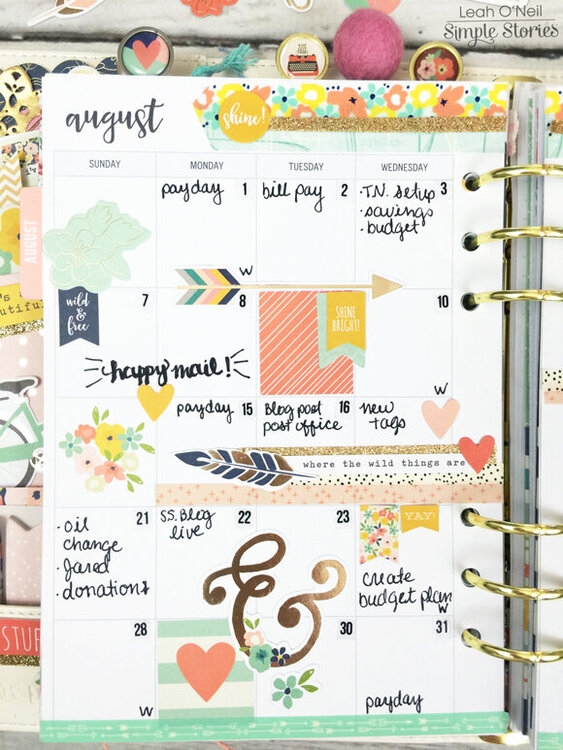 August Monthly Layout