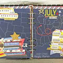 Patriotic Two-Page Divider for July