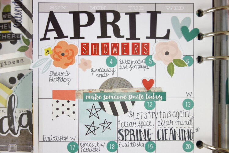 April 2016 Monthly Layout - April Showers