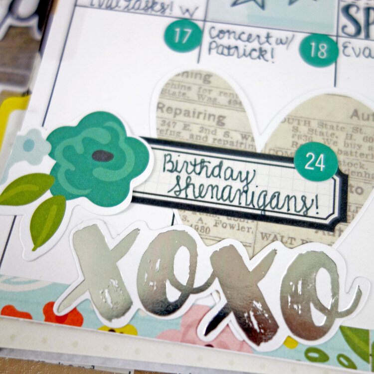 April 2016 Monthly Layout - April Showers