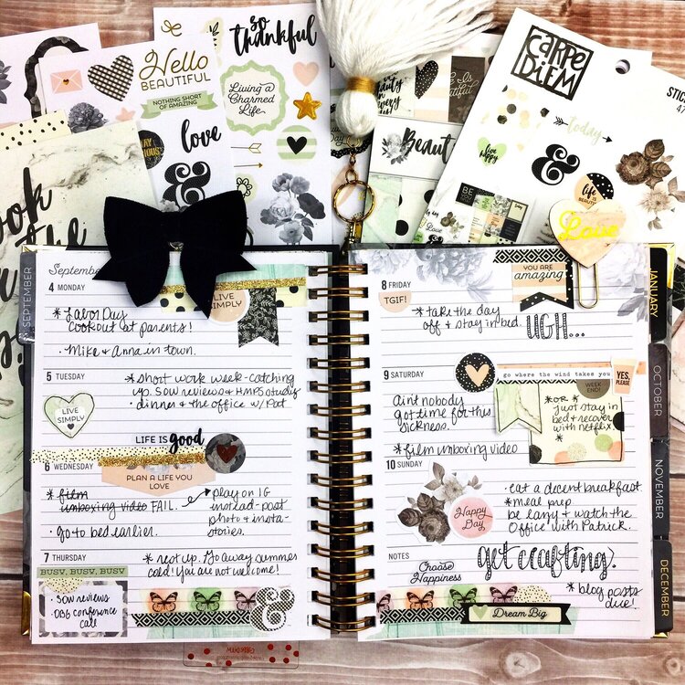 Weekly Planning With the Beautiful Collection