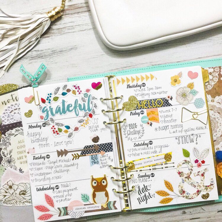 Grateful Weekly Planner Layout