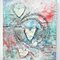 Mixed Media Textured Heart Painting Collage