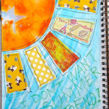 Art Journal Page - I Don&#039;t Want Summer To End