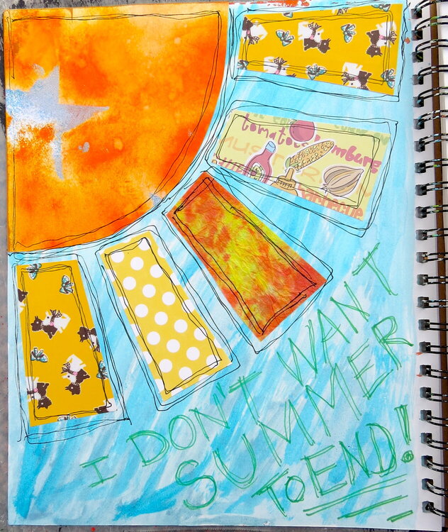 Art Journal Page - I Don&#039;t Want Summer To End