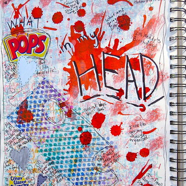 What Pops In My Head Art Journal Page With Sharpie Ghosting